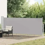 Ausziehbare Seitenmarkise 140&times;500 Cm Grau - Vidaxl