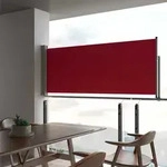 Ausziehbare Seitenmarkise 100x300 Cm Rot Vidaxl
