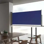 Vidaxl Patio Retractable Side Awning 100x300 Cm Blue