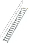 G&uuml;nzburger Steigtechnik - Treppe 45&deg; Stufenbreite 800 Mm 18 Stufen Aluminium