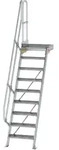 G&uuml;nzburger Steigtechnik - Treppe Mit Plattform 60&deg; Stufenbreite 600 Mm 9 Stufen