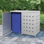 M&uuml;lltonnenbox F&uuml;r 2 Tonnen 240 L Edelstahl - Vidaxl