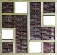 Labo-weidengeflechtzaun 3d 180 X 180 Cm, 4 Fenster