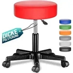 Rollhocker H&ouml;henverstellbar 10cm Polsterung 46-60cm Sitzh&ouml;he 360&deg; Drehbar &Oslash;35cm
