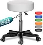 Rollhocker H&ouml;henverstellbar 10cm Polsterung 46-60cm Sitzh&ouml;he 360&deg; Drehbar &Oslash;35cm