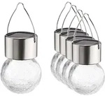 Haushalt International 70311 Solar-h&auml;ngelampe Mit Crackle Glas, 5er Set