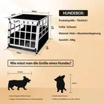 Hundetransportbox Aluminium Hundebox Kofferraum Robust Verschlie&szlig;bar Trapezf&ouml;rmig