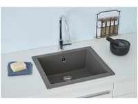 Respekta - Küchenspüle Einbauspüle Spüle Granit Mineralite 50 x 44 Grau Ohio