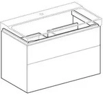Geberit Xeno 2 Waschtischunterschrank 880x530x462mm, 2