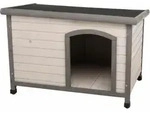 Natura Hundeh&uuml;tte Classic Mit Flachdach M L:104 72 68cm Grau