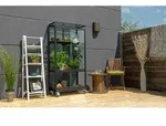 Vitavia - Balkon- Und Anlehn-gew&auml;chshaus 'stad', Schwarz, 3 Mm Esg Mit Rollfundament