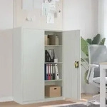Aktenschrank 90&times;40&times;140 Cm Stahl Grau - Vidaxl