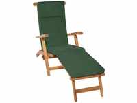 Beautissu - Deckchair Auflage LoftLux dc 175x45x5 cm dunkelgrün, 175x45x5 cm