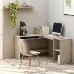 Eckschreibtisch In L-form Betongrau 120x140x75 Cm Holzwerkstoff - Vidaxl