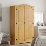Kleiderschrank Mexiko-stil Kiefernholz 2 T&uuml;ren - Vidaxl