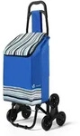 Vounot&reg; Einkaufstrolley Klappbar Mit 6 R&auml;der, Treppensteiger 32l, Blau