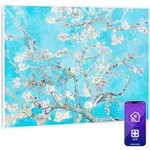 Klarstein - Wonderwall Air Art Smart Infrarotheizung 80x60cm 500w Wandmontage Bl&uuml;ten