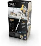 Adler Ad 7036, 800 W, 1,5 Liter, Besen-staubsauger, Grau & Gelb