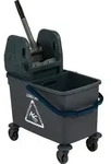 Reinigungswagen Eimer 1 X 35 L Mit Trennwand, Presse Kunststoff