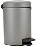 Brabantia - 126260 M&uuml;lleimer, Gl&auml;nzend Grau, 3 Liter