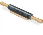 Nudelholz Marmor, Griffe Aus Holz, Teigroller Zum Kochen & Backen, Ablage, 48 Cm,