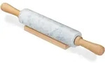 Nudelholz Marmor, Griffe Aus Holz, Teigroller Zum Kochen & Backen, Mit Ablage, 48 Cm,
