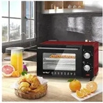 Minibackofen 10 Liter, 650 Watt Toasterofen Pizzaofen Backblech Mit Timer Rot - Woltu