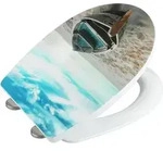 Wc-sitz Boat High Gloss, Thermoplast, Mehrfarbig, Thermoplast Mehrfarbig, Edelstahl