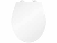 Wenko - Premium WC-Sitz Hochglanz Acryl White, aus antibakteriellem Duroplast,