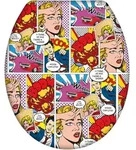 Premium Wc-sitz Pop-art, Aus Antibakteriellem Duroplast, Mit Absenkautomatik,