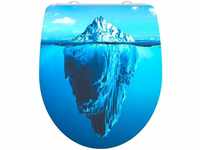 Duroplast hg wc Sitz iceberg, Hochglänzender Toilettendeckel mit Absenkautomatik und