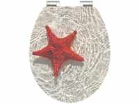 Schütte - wc Sitz red starfish High Gloss mit mdf Holzkern, hochglänzender