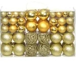 100-tlg. Weihnachtskugel-set 3/4/6 Cm Golden Vidaxl