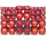 100-tlg. Weihnachtskugel-set 3/4/6 Cm Rot Vidaxl