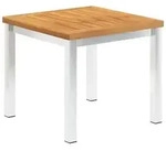Garten-beistelltisch 45x45x38 Cm Massivholz Akazie & Edelstahl - Vidaxl