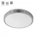 Led Deckenleuchte Competa 1 Nickel-matt &Oslash; 24,5 Cm 22 W, Warmwei&szlig; Deckenlampen &