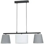 Pendelleuchte Almeida 3xe14 Verschiedene Mehrfarbige Stofflampenschirme L86 Cm Eglo