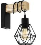 Wandleuchte Townshend 5 Schwarz-braun 27,5 X 14 Cm E27 Wandleuchten - Eglo
