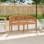 Vidaxl Gartenbank In Bananenform 151 Cm Aus Massivem Teakholz