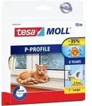 Tesa - Moll P-profil Gummidichtung - Selbstklebende Dichtung Zum Isolieren Von