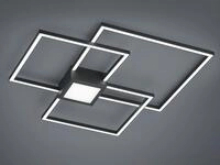 Trio Lighting - Gro&szlig;e Led Deckenleuchte Hydra Dimmbar & Extra Flach, Anthrazit,