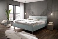 Meise M&ouml;bel Stauraumbett Lotte 180x200 Cm Bettkasten & Lattenrost Webstoff Eisblau