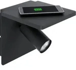 Led-wandleuchte Ciglie, 98263 Schwarz, 4,5 W, 3000 K, Qi-charger - Eglo