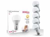 B.k.licht - 5x led Leuchtmittel E27 warmweiß 9W Energiespar-Lampen Lampe...