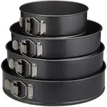 Relaxdays Springform Set, 4-teilig, &Oslash; 18/24/26/28 Cm, Antihaftbeschichtet, Bis 220