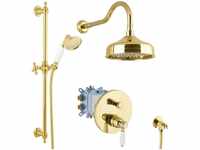 Regendusche Set Unterputz Gold Duschsystem Luxus Dusche Komplett - Paulgurkes