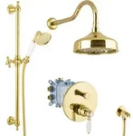 Regendusche Set Unterputz Gold Duschsystem Luxus Dusche Komplett - Paulgurkes