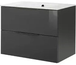 Fackelmann Luna Badm&ouml;bel Set 2 Teile / Keramik Waschbecken /...