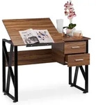 Relaxdays Schreibtisch Neigbar, Verstellbare Arbeitsfl&auml;che, Laptoptisch Oder
