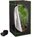 Relaxdays Growzelt, Hxbxt: 120x60x60 Cm, Reflektierende Innenfolie,